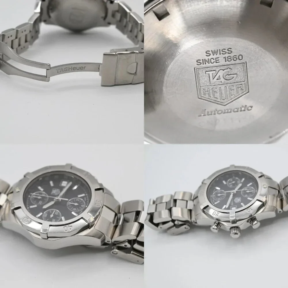 TAG HEUER Aquaracer Date Watch 41mm CN2111 Chronograph AT Black Dial SS 58LC594